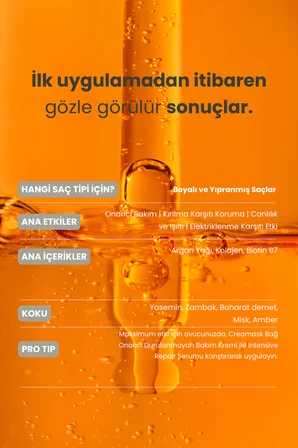 Intensive Repair Onarıcı Renk Koruyucu Saç Serumu (Boyalı Saçlar İçin) 20 ml Seyahat Boy