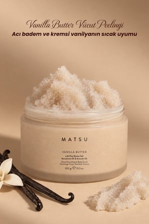 Vanilla Butter Besleyici Vanilya & Badem Vücut Peelingi 300 gr