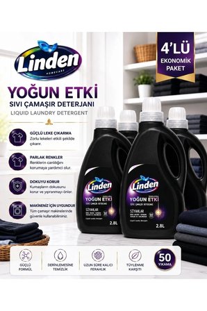 Sıvı Çamaşır Deterjanı Siyahlar 2800 ml x4 Adet