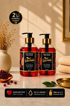 Sıvı El Sabunu Aşkın Meyvesi 500 ml Fruit of Love x2 Adet