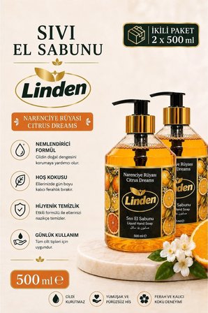 Sıvı El Sabunu Narenciye Rüyası 500 ml Citrus Dream x2 Adet