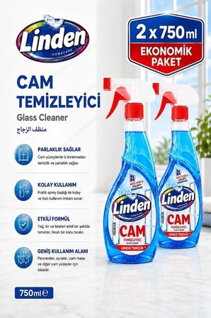 Cam Yüzey Temizleyici 750 ml Sprey x2 Adet