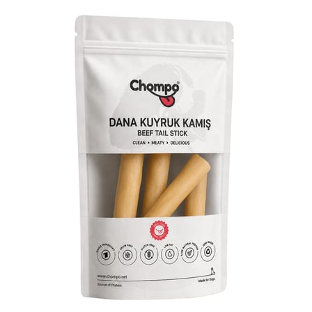 chompo dana kuyruk kamış köpek ödül maması  katkısız 100 gr