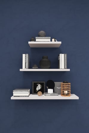Modern 3'lü Uçan Raf Çok Amaçlı Duvar Rafı Organizer %100 MDF Kitaplık Mutfak Banyo Rafı DRF05