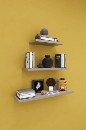 Modern 3'lü Uçan Raf Çok Amaçlı Duvar Rafı Organizer %100 MDF Kitaplık Mutfak Banyo Rafı DRF05