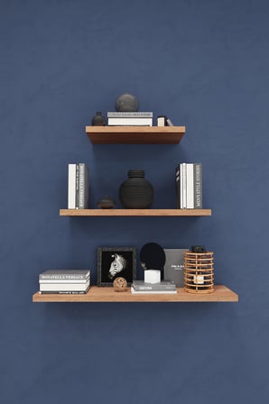 Modern 3'lü Uçan Raf Çok Amaçlı Duvar Rafı Organizer %100 MDF Kitaplık Mutfak Banyo Rafı DRF05