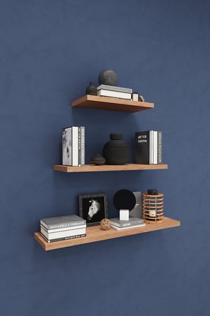 Modern 3'lü Uçan Raf Çok Amaçlı Duvar Rafı Organizer %100 MDF Kitaplık Mutfak Banyo Rafı DRF05
