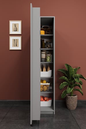 Lüks Çok Amaçlı Kiler Dolabı %100 MDF Erzak Organizer Mutfak Dolabı MK19