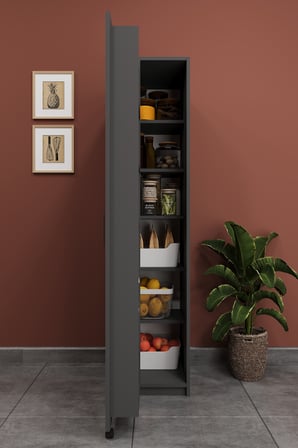 Lüks Çok Amaçlı Kiler Dolabı %100 MDF Erzak Organizer Mutfak Dolabı MK19