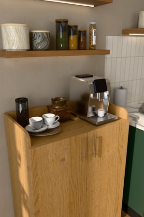 Lüks 2 Kapılı Çok Amaçlı Kiler Dolabı %100 MDF Erzak Organizer Mutfak Dolabı MK08