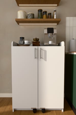 Lüks 2 Kapılı Çok Amaçlı Kiler Dolabı %100 MDF Erzak Organizer Mutfak Dolabı MK08