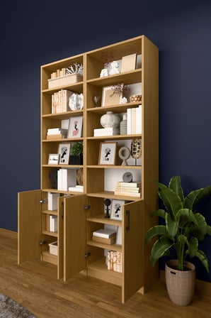 Modern Kapaklı Ayarlanabilir Raf Ev Ofis Kitaplık %100 MDF Dekoratif Kütüphane K44