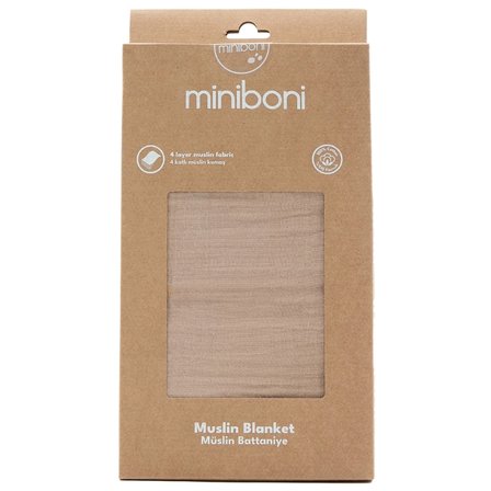 Miniboni Müslin Battaniye - Beige