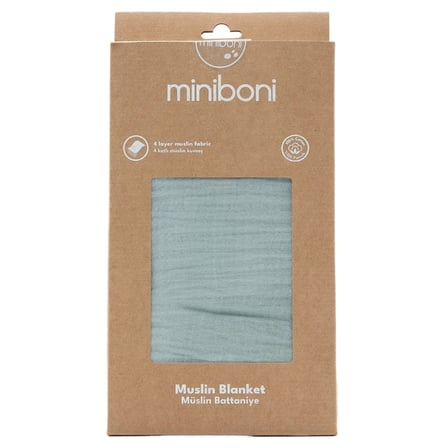 Miniboni Müslin Battaniye - Mint