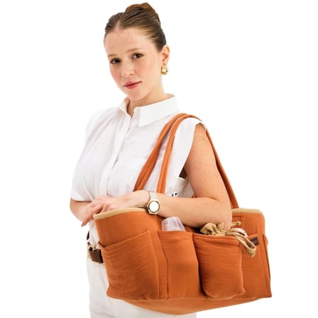 Miniboni Müslin Anne Organizer Çanta - Beige