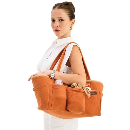 Miniboni Müslin Anne Organizer Çanta - Beige
