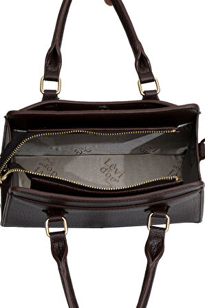 Orta Boy Günlük Uzun Askılı Tote Tasarım Kadın El ve Omuz Çantası LV930977 Kahve