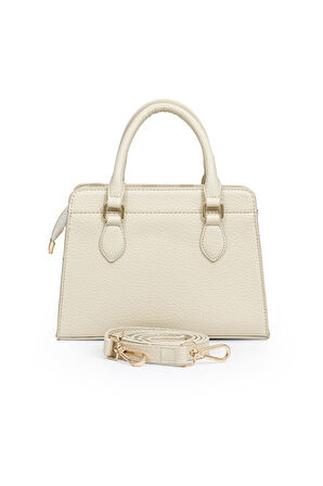 Orta Boy Günlük Uzun Askılı Tote Tasarım Kadın El ve Omuz Çantası LV930977 Krem