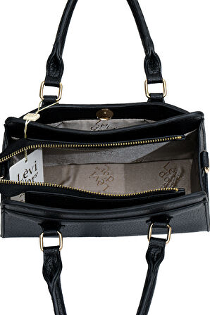 Orta Boy Günlük Uzun Askılı Tote Tasarım Kadın El ve Omuz Çantası LV930977 Siyah