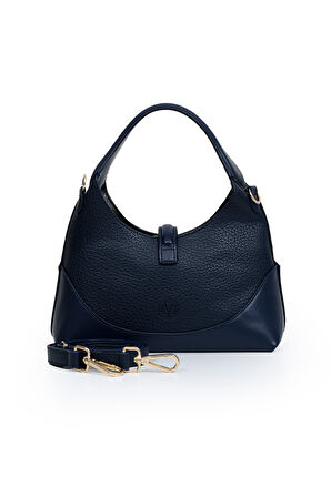 Orta Boy Günlük Uzun Askılı Şık Tasarım Kadın El ve Omuz Çantası LV930978 Lacivert