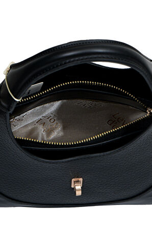 Orta Boy Günlük Uzun Askılı Şık Tasarım Kadın El ve Omuz Çantası LV930978 Siyah