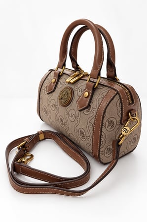 Unicorn Baskılı Mini Boy Speedy Tasarım Kadın El ve Omuz Çantası Camel