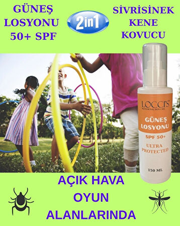 Güneş Kremi Tüm Vücut İçin Ultra Koruma Sivrisinek Ve Keneler İçin Etkili Formül 150 ml