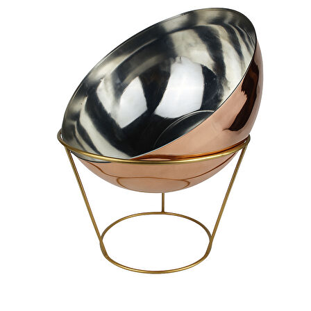 Cuvesta Şef Tipi El Yapımı Bakır Meyve Salata Kasesi 26×12cm-1mm