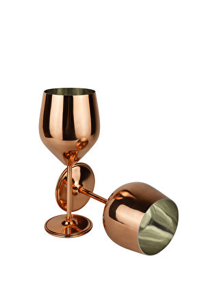 Cuvesta Şık,Modern El Yapımı Bakır Kırmızı Kokteyl Bardak 20x8cm