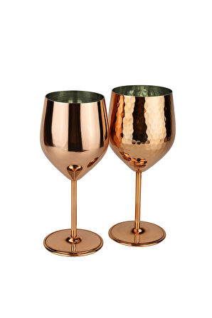 Cuvesta Şık,Modern El Yapımı Bakır Kırmızı Kokteyl Bardak 20x8cm