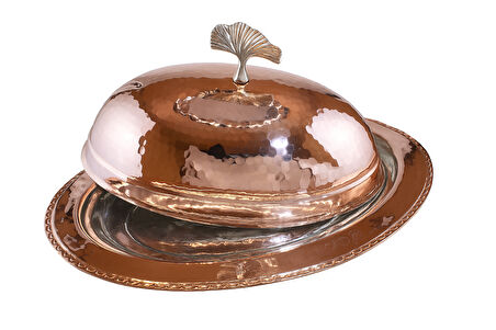 Cuvesta El Yapımı Zarif Bakır Kırmızı Sunumluk 35cm