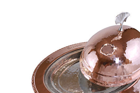 Cuvesta El Yapımı Zarif Bakır Kırmızı Sunumluk 35cm