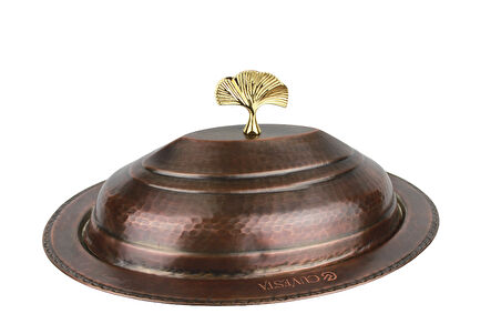 Cuvesta Modern Şef Tipi El Yapımı Bakır Sunumluk 30cm