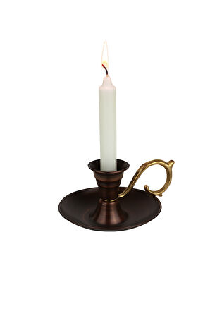 Cuvesta El Yapımı Bakır Şamdan Oksit Renk, Dekoratif Tasarım