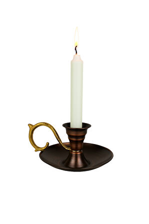 Cuvesta El Yapımı Bakır Şamdan Oksit Renk, Dekoratif Tasarım