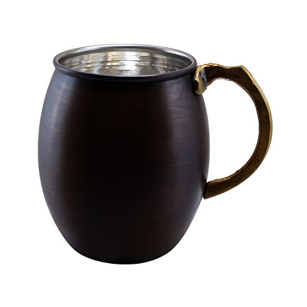 Cuvesta Modern El Yapımı Klasik Bakır Bardak Oksit Renk 8x10cm