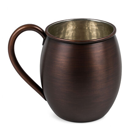 Cuvesta Modern El Yapımı Modern Bakır Bardak Oksit Renk 8x10cm