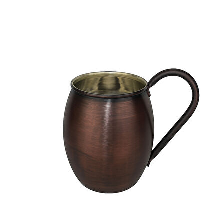 Cuvesta Modern El Yapımı Modern Bakır Bardak Oksit Renk 8x10cm