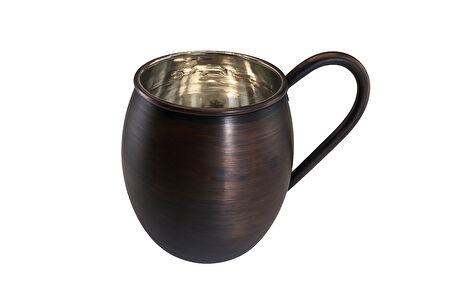 Cuvesta Modern El Yapımı Modern Bakır Bardak Oksit Renk 8x10cm