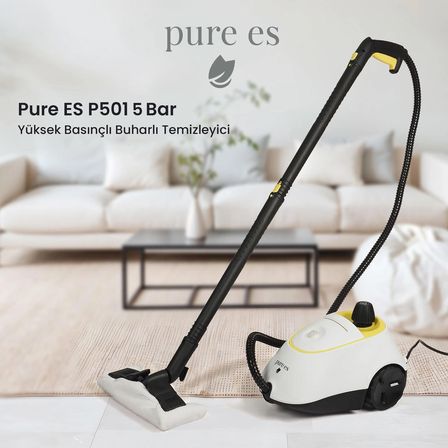 PURE ES P501 5 Bar Yüksek Basınçlı Buharlı Temizleyici Beyaz
