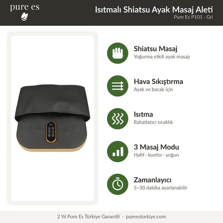 Isıtmalı Shiatsu Ayak Masaj Aleti Hava Sıkıştırmalı