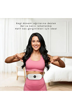 Akıllı Isıtıcılı Masaj Kemeri Beyaz