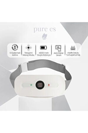 Akıllı Isıtıcılı Masaj Kemeri Beyaz