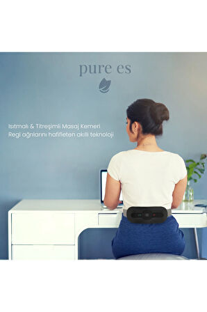 Akıllı Isıtıcılı Masaj Kemeri Siyah