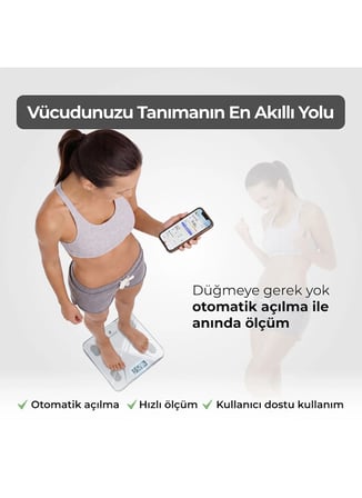 Pure Es CS01 Akıllı Vücut Kitle Endeksli Dijital Baskül