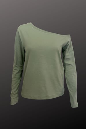 Siyah Beyaz Çizgili Kadın Düşük Omuz Kayık Yaka Rahat Kesim Uzun Kollu T-Shirt