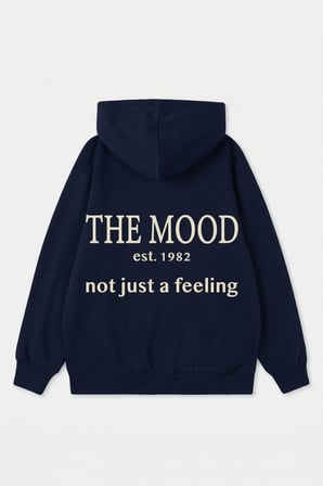 Kapşonlu Oversize Sırt Slogan Baskılı Şardonlu Sweatshirt