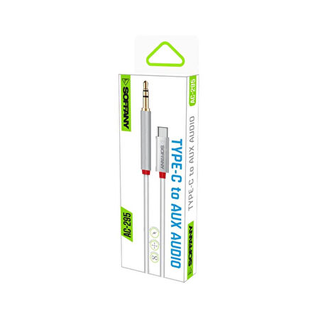 3.5 mm Jack AUX to Type-C Ses Kablosu Beyaz