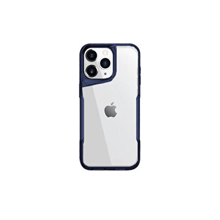 iPhone 11 Metal Lazer Telefon Kılıfı  Mavi
