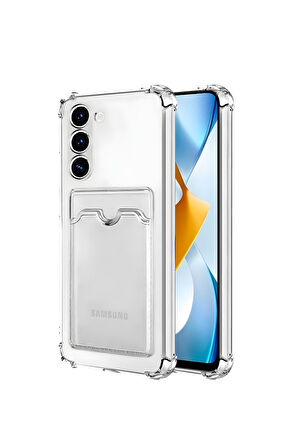 Samsung Galaxy A24 Silikon Kartlıklı Koruma Kılıfı  Beyaz